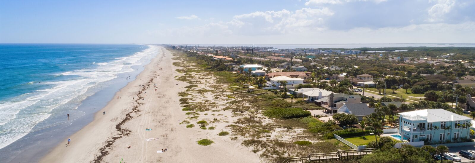 Arial photo of the beach